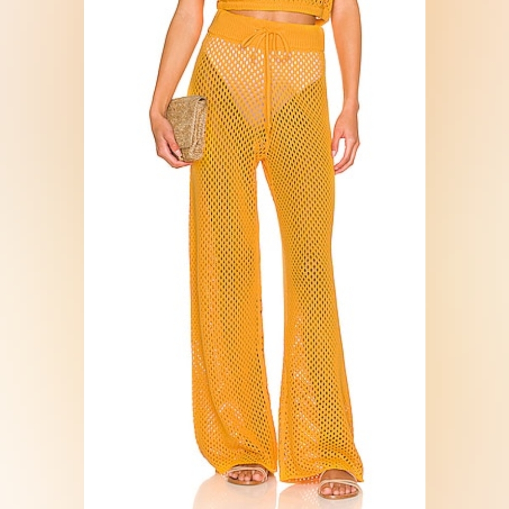 Crochet Drawcord Pant in TangerineWeWoreWhat